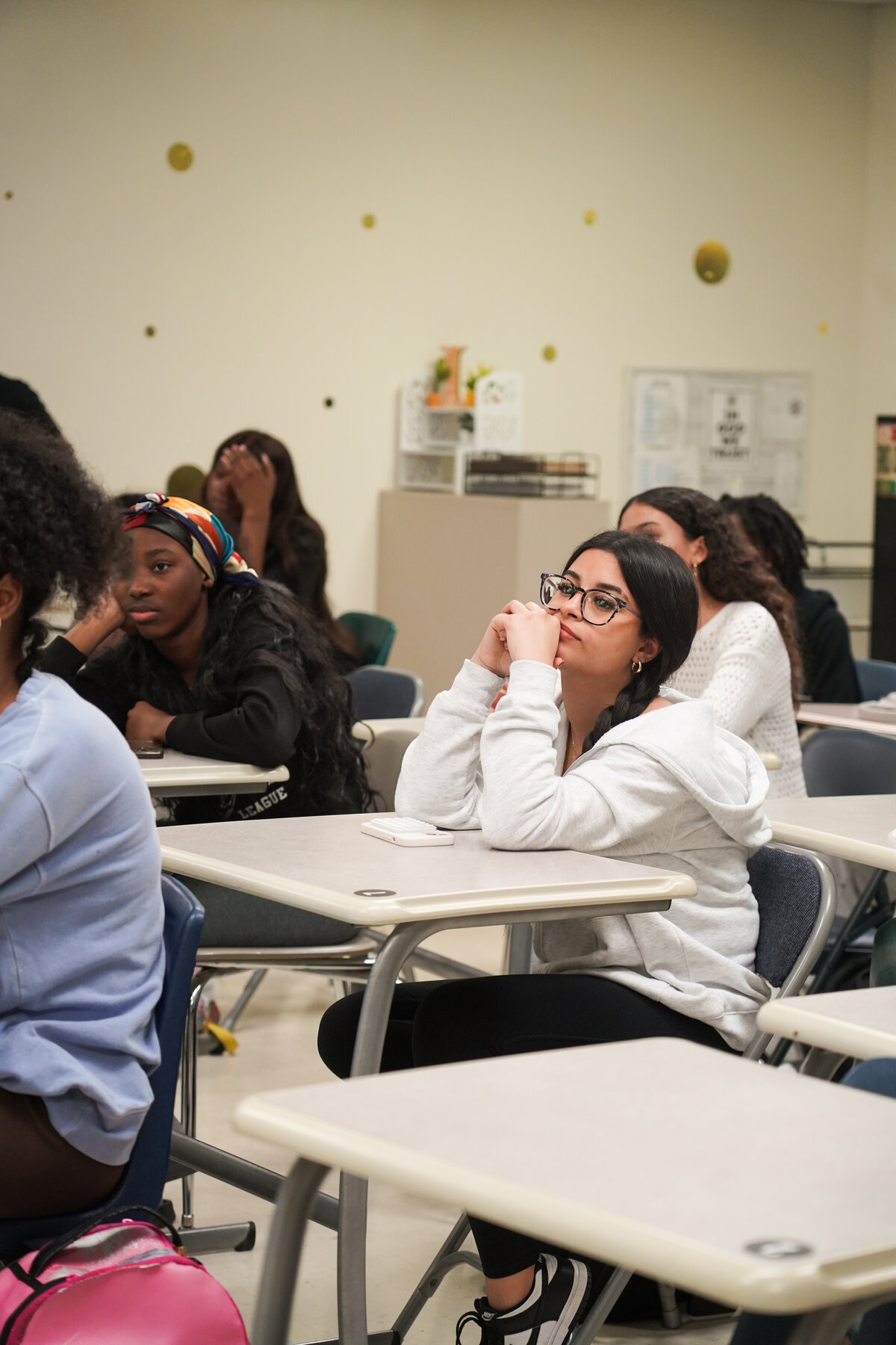 A student engaged in an in-person Find Your Mission session