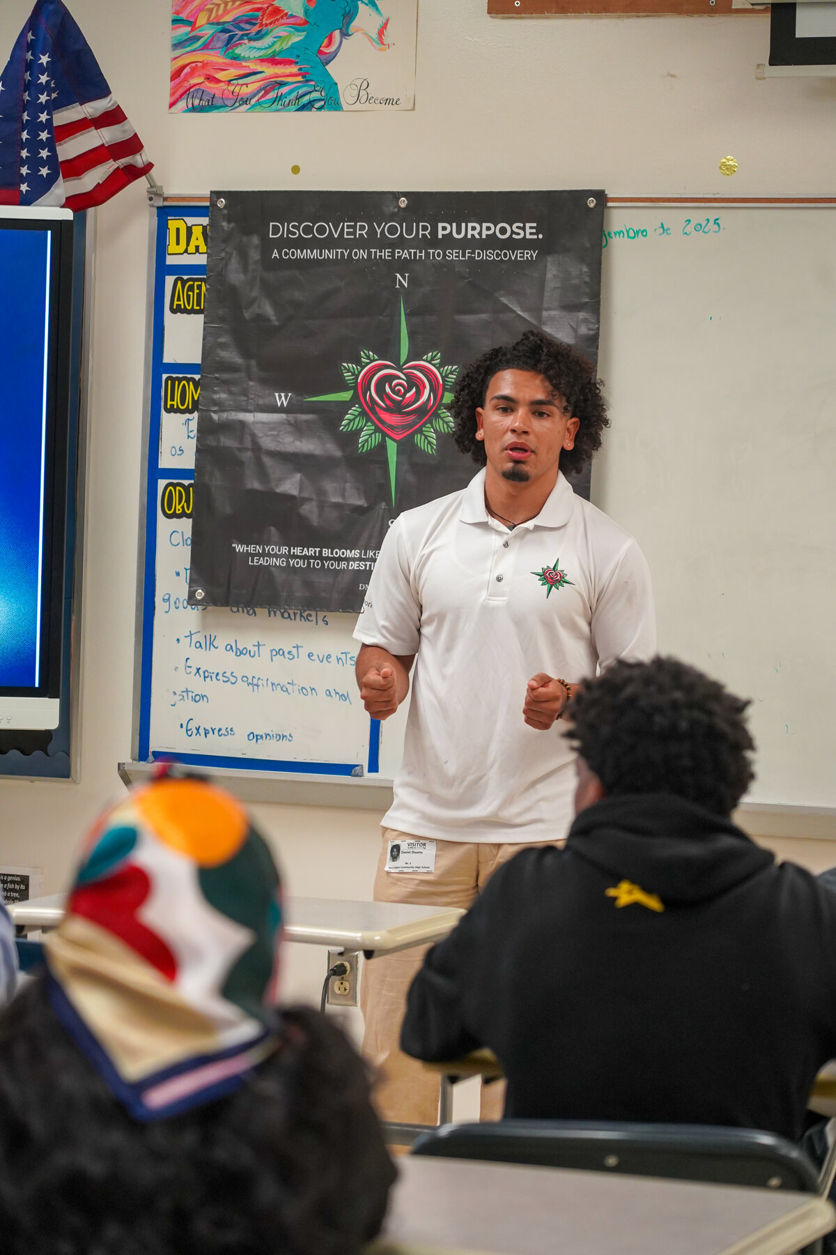 Trained youth mentors engaging with a student