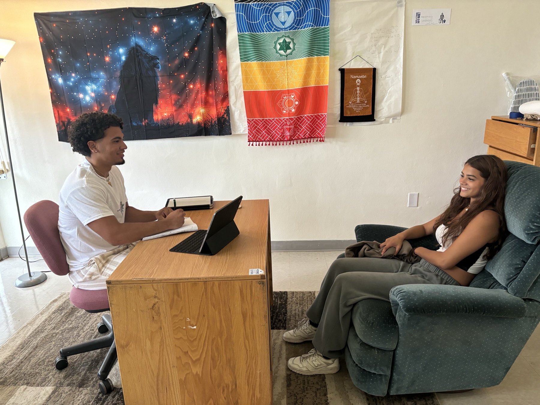 A one-on-one mentoring conversation